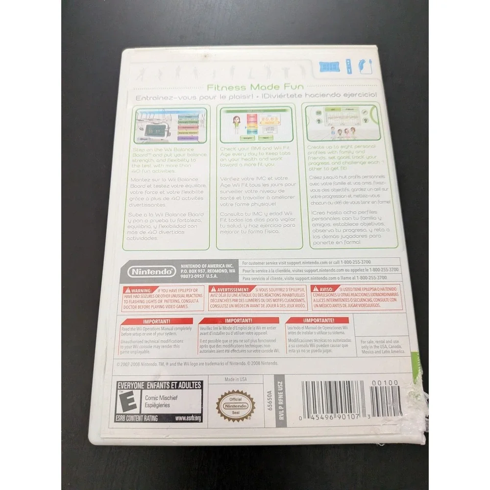 Wii Fit (Nintendo Wii, 2008) Video Game Workout Fitness Made‎ Fun CIB